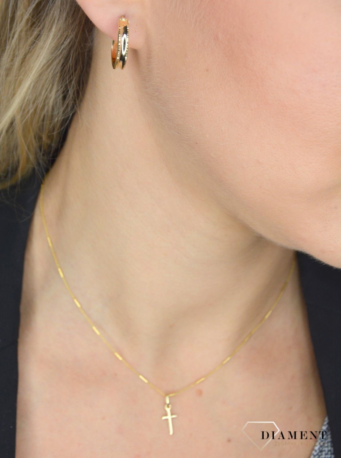 Złote kolczyki 333 koła grawerowane KL 4618 333.jpg